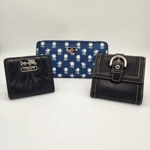 Coach PROJECT PIECES 3 Wallets Bundle Blue Black Y2K FLAWS